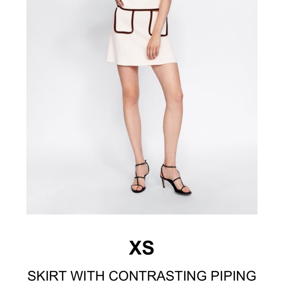 Zara White Skirt NWT XS